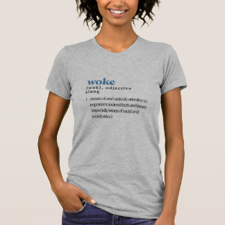 Woke defined in heather grey T-Shirt