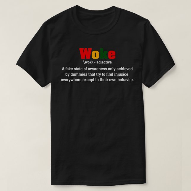 Woke Meaning 1 T-Shirt (Design Front)