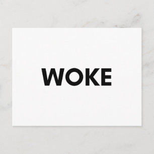 woke postcard
