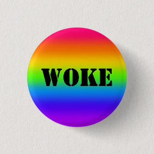 WOKE Rainbow Button