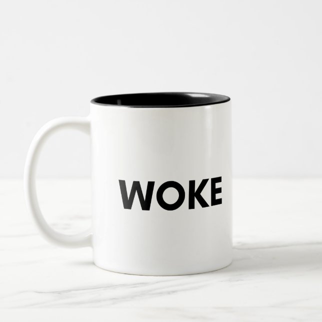 woke Two-Tone coffee mug (Left)
