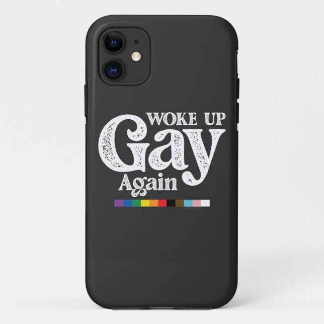 Woke Up Gay Again Support LGBT Pride Case-Mate iPhone Case (Back)