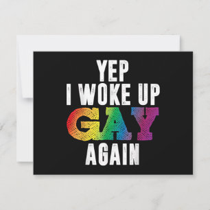 Woke Up Gay - Pride Rainbow Queer Gay CSD Party LG Holiday Card