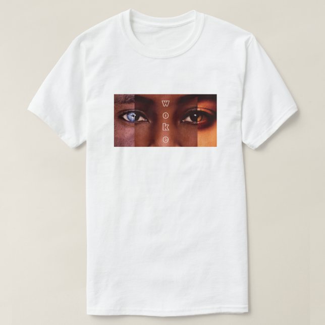 woke.White T-Shirt (Design Front)
