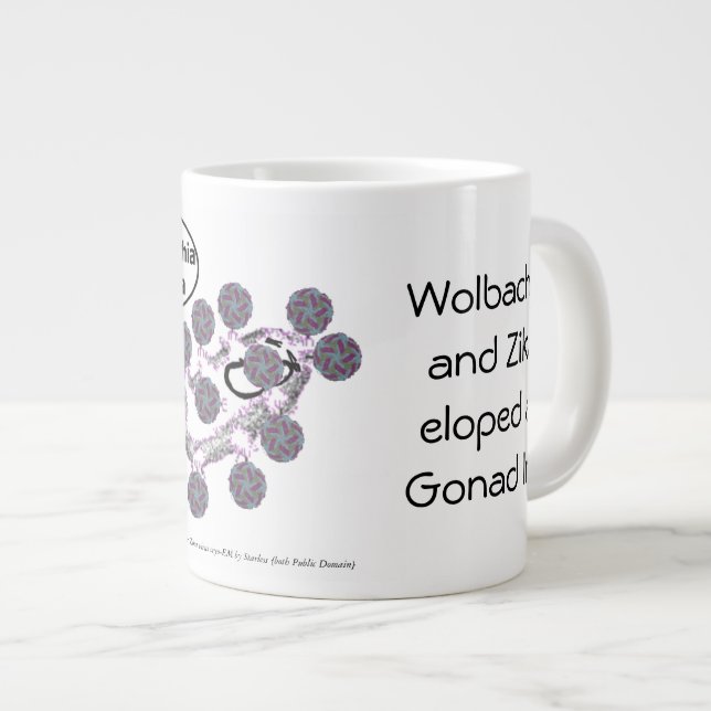 Wolbachia Loves Zika 20 oz. Mug by RoseWrites (Front Right)