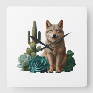 Wolf4: Square Wall Clock