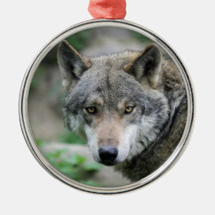 Wolf_011 Metal Ornament