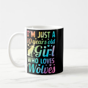 Wolf 10th Birthday 10 Year Old Girl Loves Wolves Coffee Mug