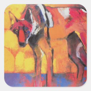 Wolf 1996 square sticker