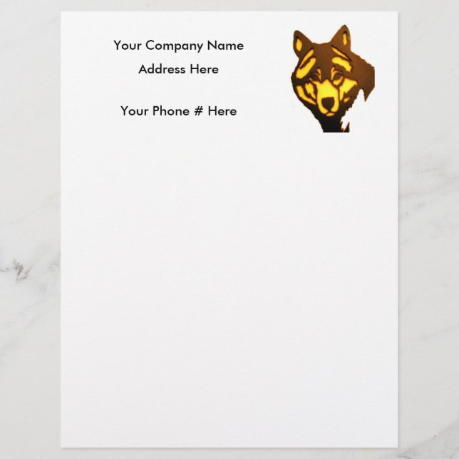 Wolf 1, Letterhead (Front)
