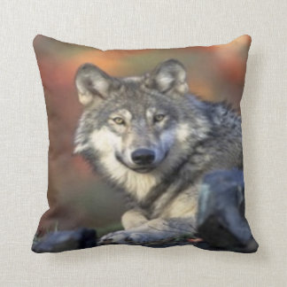 wolf #1 throw pillow