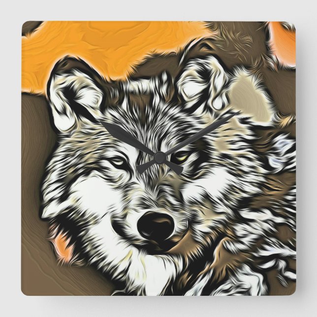 Wolf 2014-0978 square wall clock (Front)