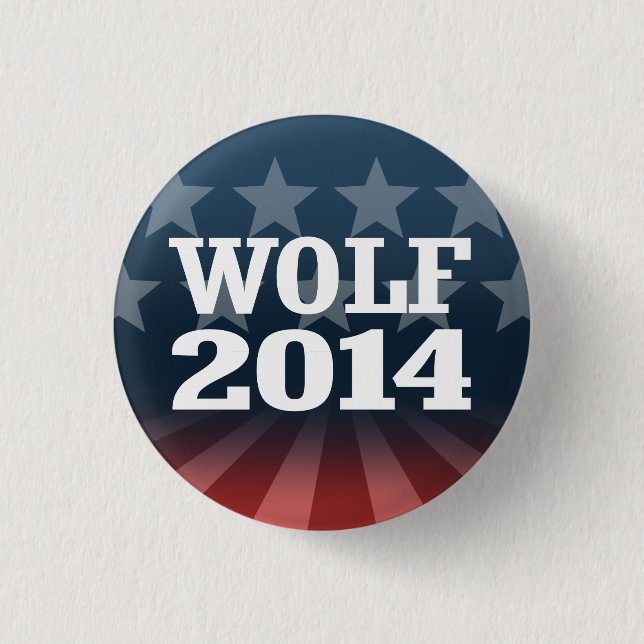 WOLF 2014 1 INCH ROUND BUTTON (Front)