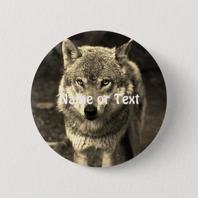 Wolf 215 2 inch round button (Front)