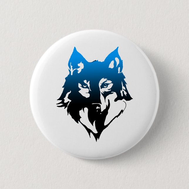 wolf 2 inch round button (Front)