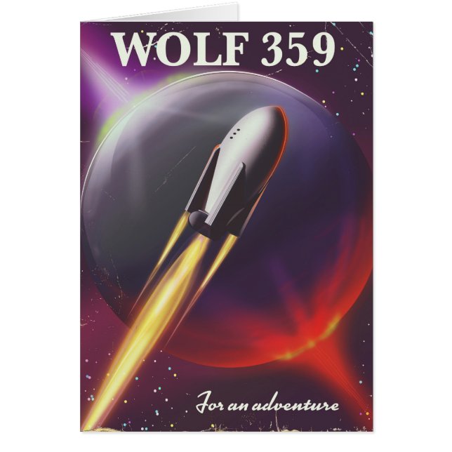 Wolf 359 "for an Adventure" Space travel poster (Front)