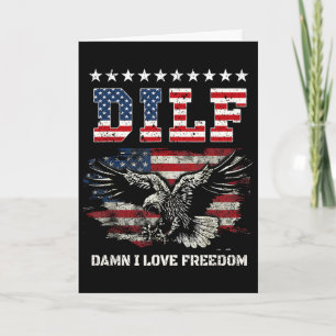 Wolf 4th Of July American Flag Howling Wolves Unde Card