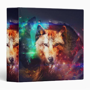 Wolf abstract painting binder
