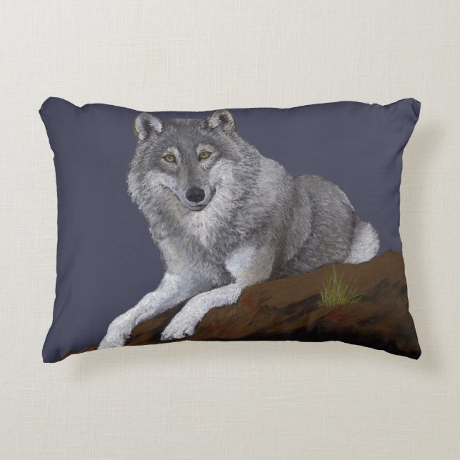 Wolf Accent Pillow (Front)