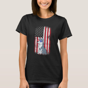 Wolf American Flag Boys Girls Men Women Fourth Of T-Shirt