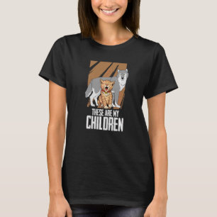Wolf And A Cat Wild Animal Wolves  These Are My Ch T-Shirt