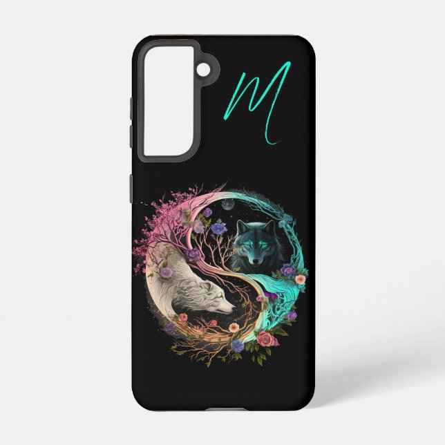 Wolf and Dog Yin Yang Samsung Galaxy Case (Back)