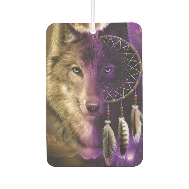 Wolf and Dream Catcher Air Freshener (Front)