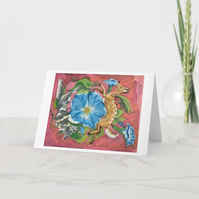 Wolf and fawn notecard (Front)