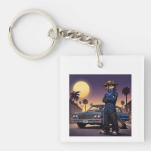 Wolf And Lowrider Keychain