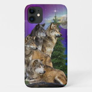 Wolf and Moon iPhone 11 Case