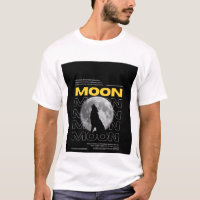 Wolf and Moon Design T-shirt