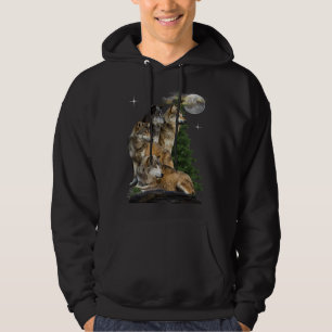 Wolf and Moon Hoodie