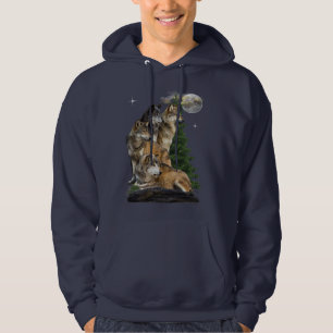 Wolf and Moon Hoodie