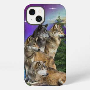 wolf and moon iPhone 13 case