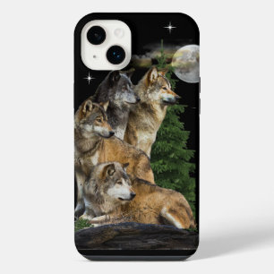 Wolf and Moon iPhone 14 Plus Case