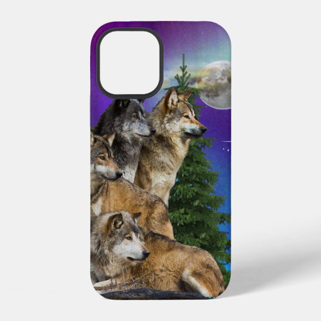 Wolf and moon iPhone case (Back)