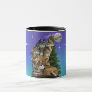Wolf and Moon Mug