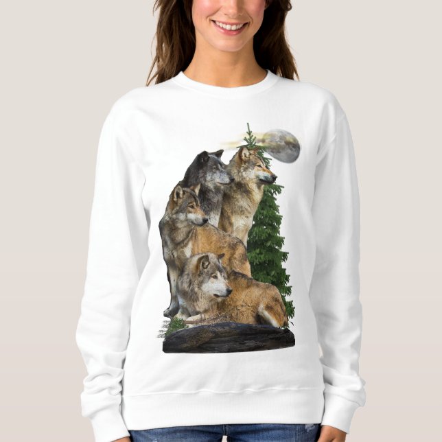 Wolf and Moon Sweatshirt (Front)