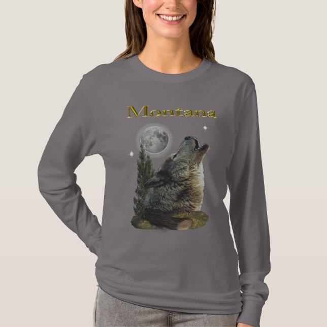 wolf and moon T-Shirt (Front)