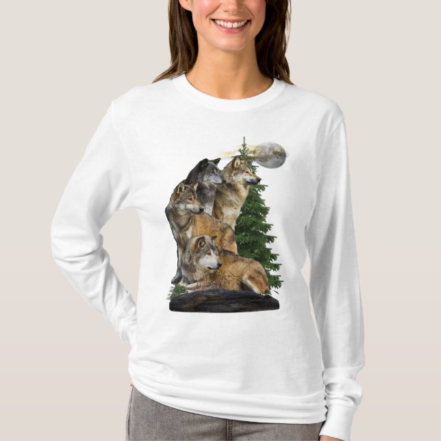 Wolf and Moon T-Shirt (Front)