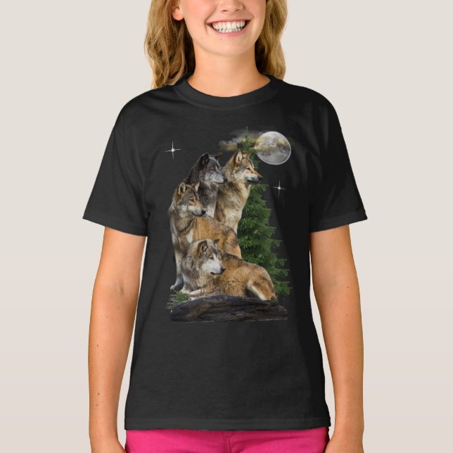 Wolf and Moon T-Shirt (Front)