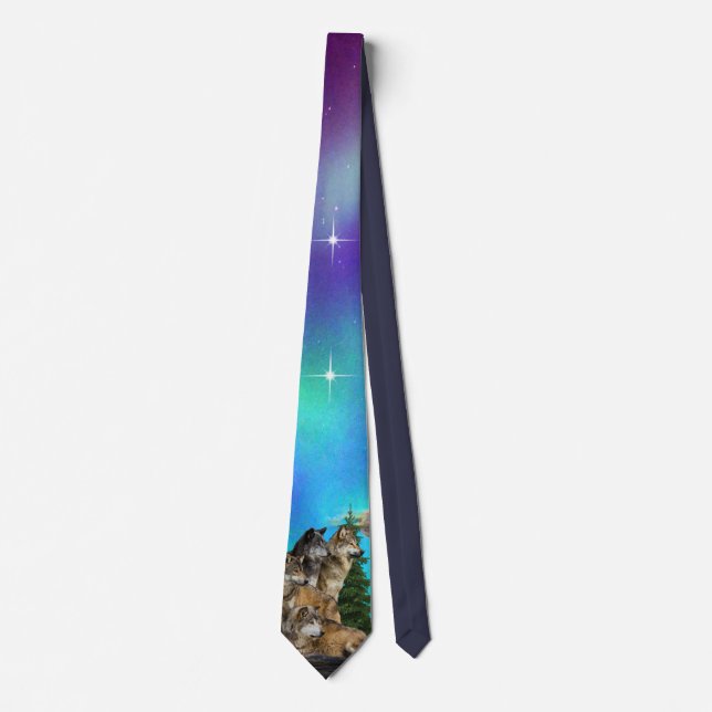 Wolf and Moon Tie (Front)
