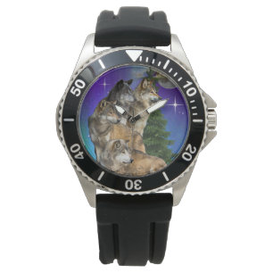 Wolf and moon watch