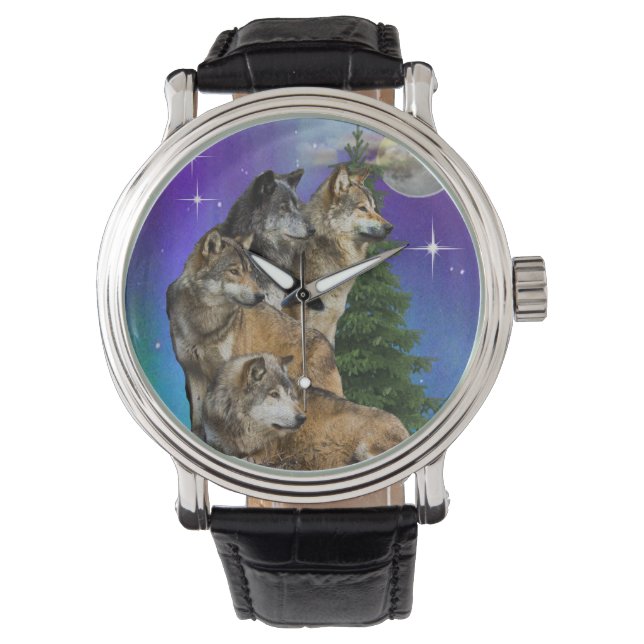 Wolf and Moon Watch (Front)