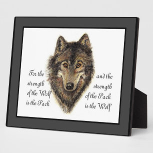 Wolf and Pack Quote Plaque