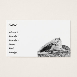 Wolf and Raven - Black and White Design