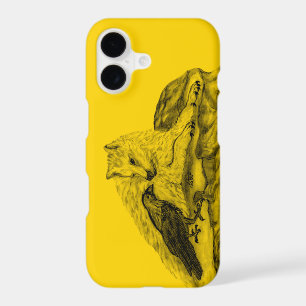 Wolf and Raven black and yellow design