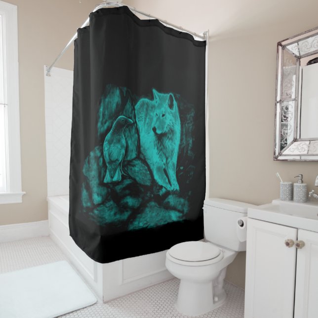 Wolf and Raven in the Night (In Situ)
