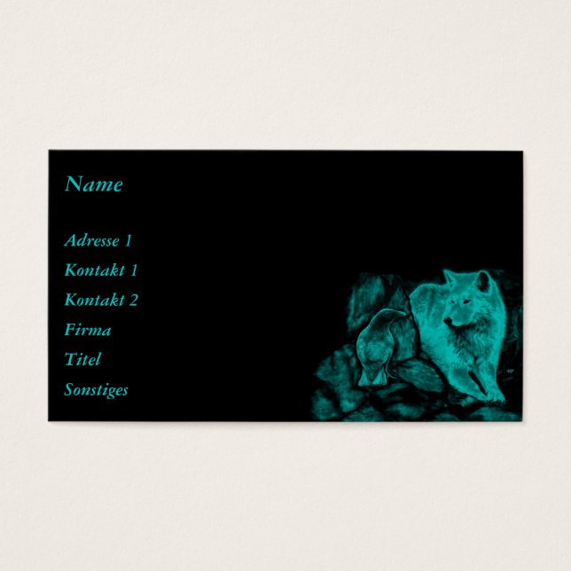 Wolf and Raven in the Night (Front)