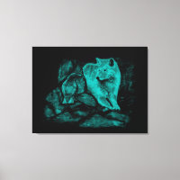 Wolf and Raven in the Night